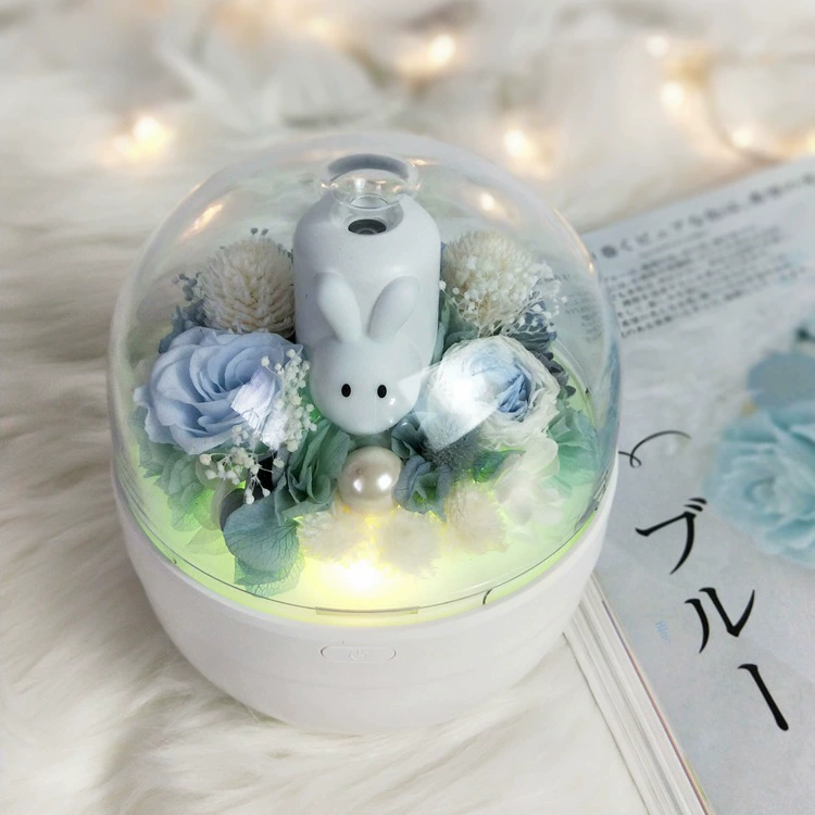 Small humidifier, rabbit, spray, night light, handmade, Birthday gift