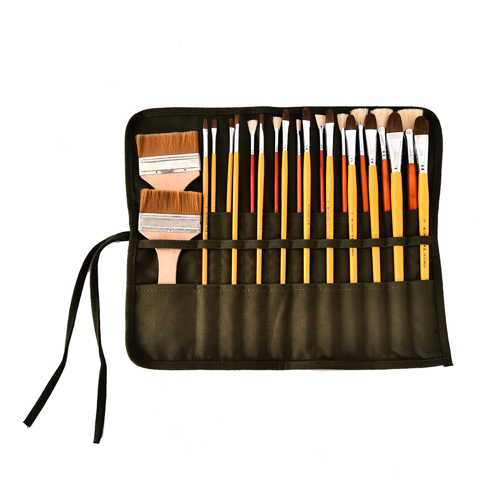 Nuevo lienzo resistente al desgaste bolso de la pluma gouache pluma acuarela aceite cepillo pluma cortina bolsa de escritura cepillo de maquillaje bolsa de almacenamiento