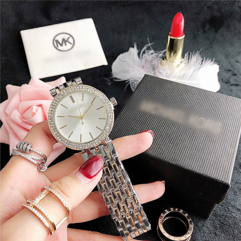 2026 New Model Women's Watch Fashion Trend Women's Wristwatch Fashion Watch Steel Band Camouflage Quartz with Diamonds