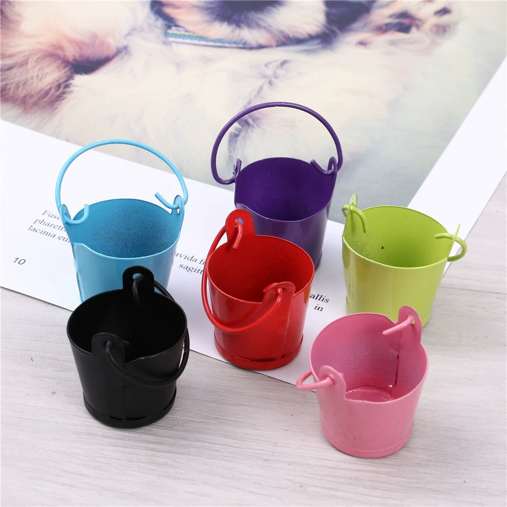 Многоцветная мини-Оловянная бочка декоративные аксессуары украшения Железная бочка цветочный магазин декоративные украшения реквизит для фотографий декоративные украшения