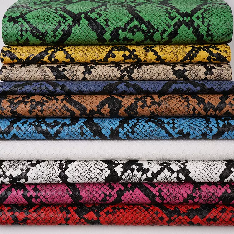 大尚DN428现货PVC蛇皮纹人造皮革1MM箱包手袋包装盒沙发面料批发