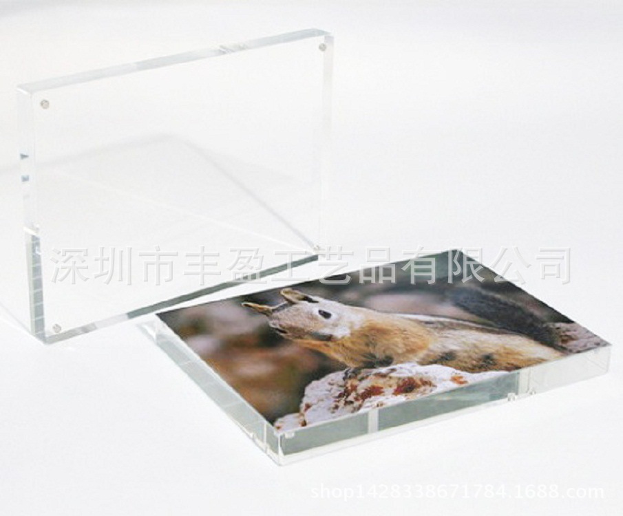 强磁相吸相框相架 有机玻璃透明板制作 亚克力立式相框