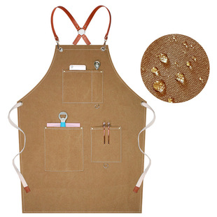 Denim apron customized printing LOGO kitchen restaurant barber painting barista tea flower shop men's and women's work clothes