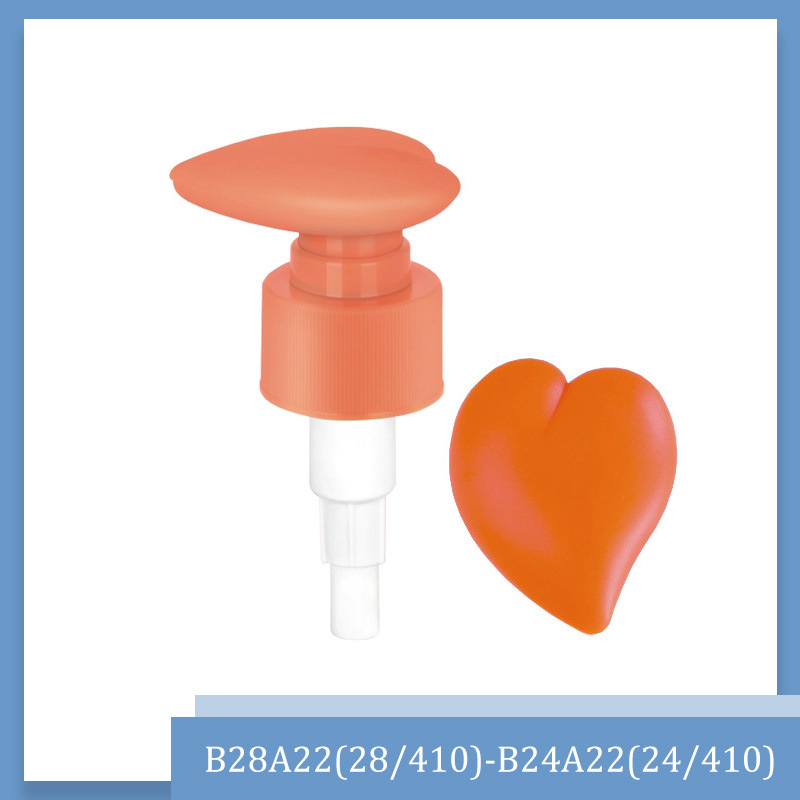 24/410 28/410 桃形\爱心型乳液泵头 厂家直销生产按压泵头