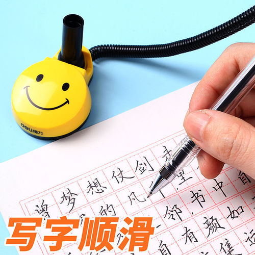 Deli desk pen with line fixed signature hotel bank front desk desktop base water pen office gel pen