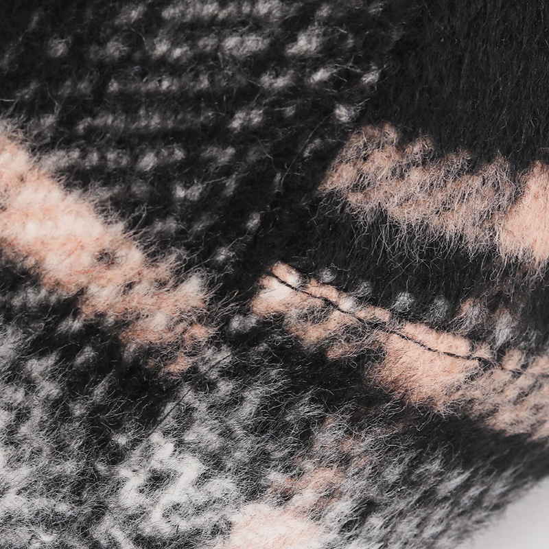 Nova volnena ženska pisana karirasta moška britanska kapa z vzorcem račjega kljuna, ležerna in modna topla baretka_voghion.com