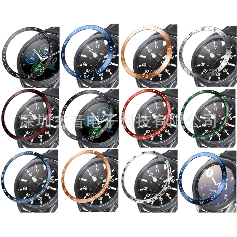 For Samsung galaxy watch3 metal bezel watch3 watch ring diamond protection ring steel ring aluminum ring