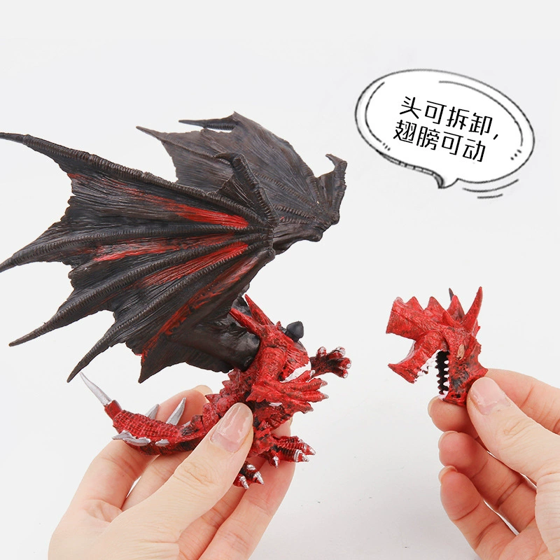 Variable toy, monster, realistic dinosaur, red minifigure for boys