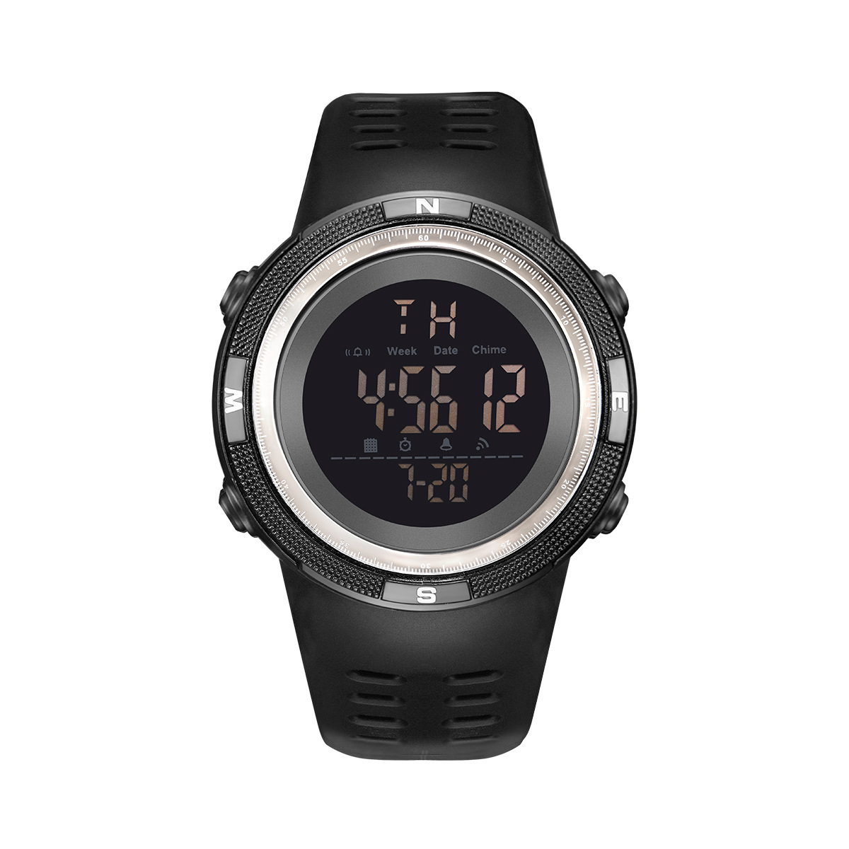Reloj cronógrafo electrónico para hombre para deportes al aire libre, reloj popular para estudiantes, reloj deportivo luminoso, reloj electrónico multifuncional para estudiantes.