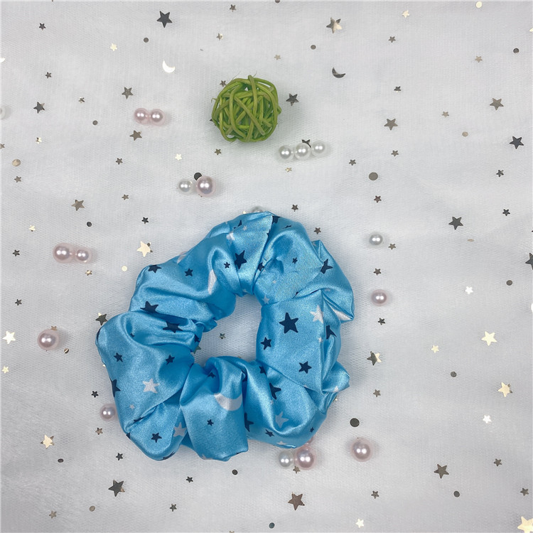 하늘색 스타 문 헤어 링