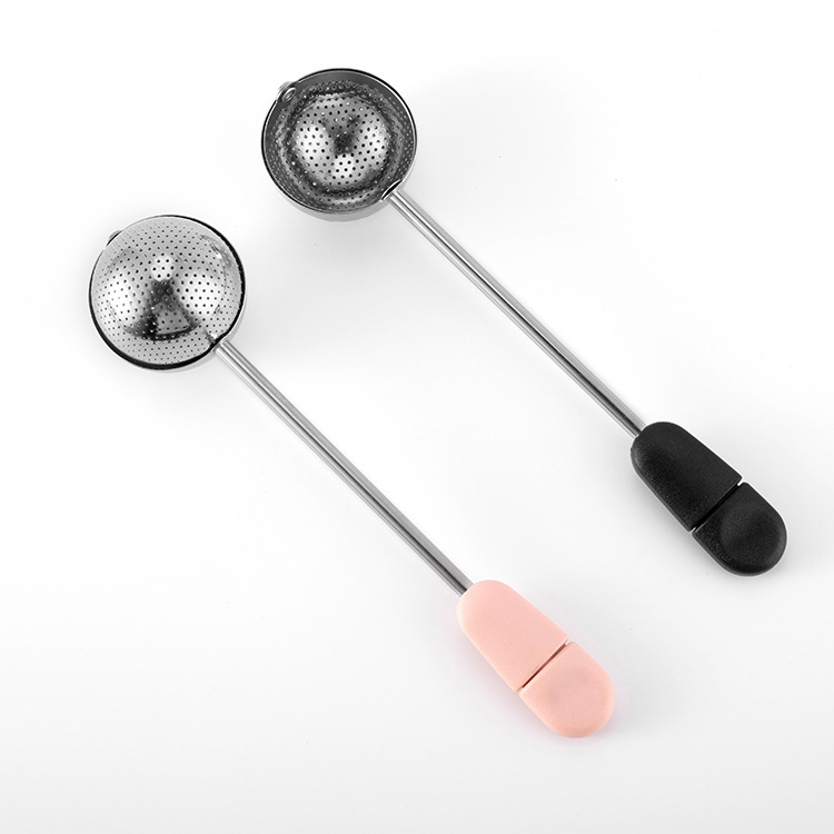 Suministro directo de fábrica de acero inoxidable 304 giratorio de un solo lado agujero de doble cara Filtro de filtro de malla de café té separador de malla colador 5