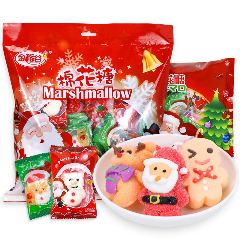 500g Christmas Marshmallow Santa Santa Santa Snow Snowman cartoon…