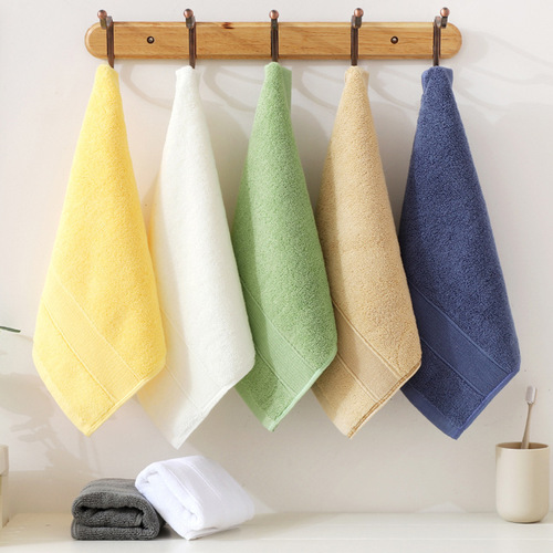 Thick Pure Cotton Square Scarf 35*35cm Fringe Square Towel Water-absorbent Home Daily Use Handkerchief Logo Embroidered Pure Cotton Square Scarf