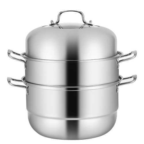 Steamer stainless steel three-layer large capacity 304 double-layer household thickened soup steamer 28C gift pot manufacturer wholesale