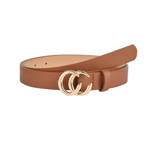 Fashionable Double C Belt for Online Hot Sale, Suitable for Students, Couples, Decorative for Suit Shirts, Jeans, and Casual Wear for Women