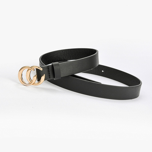 Fashionable Double C Belt for Online Hot Sale, Suitable for Students, Couples, Decorative for Suit Shirts, Jeans, and Casual Wear for Women