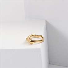 时髦设计感抽象异形戒指 设计师设计女日式食指环气质