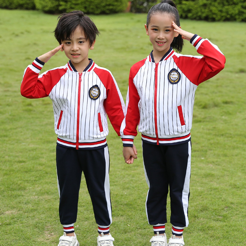 Uniforme escolar para estudiantes de escuela primaria traje de primavera y otoño ropa de clase de maestro para niños estilo universitario británico otoño jardín de infantes ropa de jardín traje de dos piezas