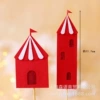 Red and white striped flag castle two -piece set (retail 2.2 yuan)