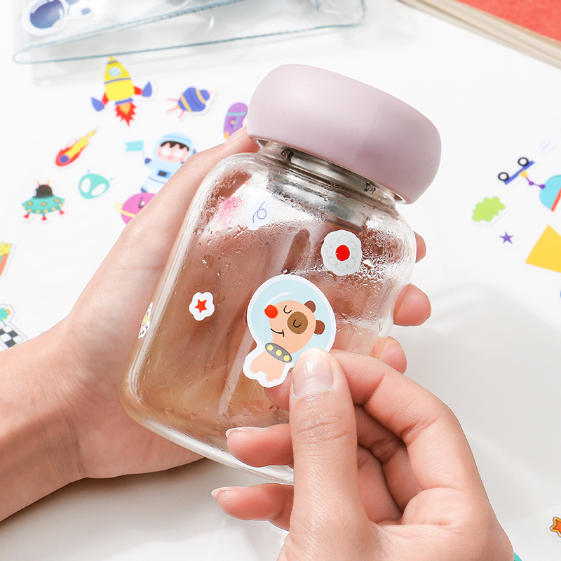 Creativo lindo universo de dibujos animados cielo estrellado serie pegatinas DIY diario decoración del álbum regalo post 6 tipos selección