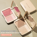 LAISLY莱斯乐 Двухцветный хайлайтер для контуринга, румяна, матовая трехмерная жемчужная пудра для многоразового использования