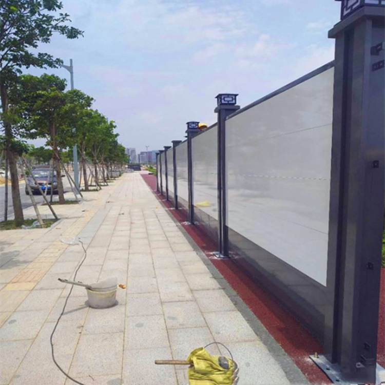 厂家现货钢结构围挡围蔽市政建筑施工围挡 A4款烤漆钢构围栏 围蔽