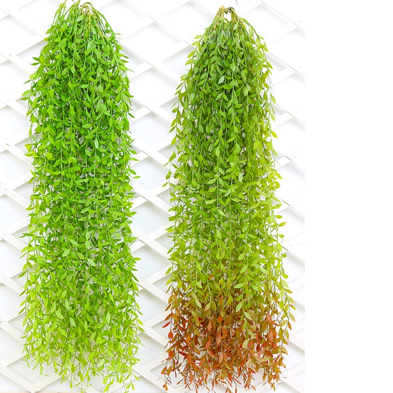 Artificial Willow Leaves, Plastic Leaves, Fake Flowers, Indoor Ceiling Hanging Plants, Balcony Greenery Decoration, Hanging Willow, Exclusively for Cross-Border Sales