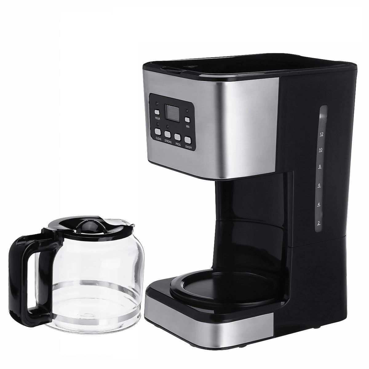 Automatic drip coffee machine, fully automatic American style, 12‑cup, 110/220 V