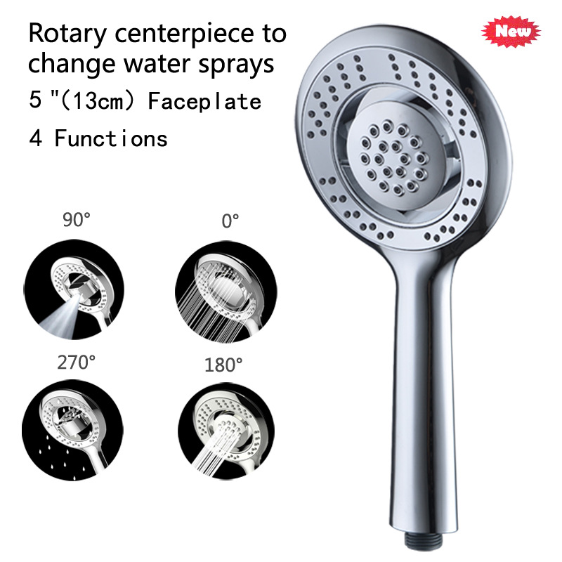 Hand-held shower hot new ABS plating high-end shower set oxygen-containing ultra-thin pressurized water-saving shower head