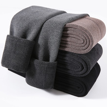 200斤胖MM螺纹保暖裤女外穿秋冬大码热能一体裤加厚羊绒打底裤