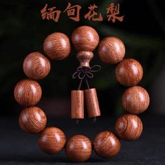 Burmese Rosewood Flower Rosewood Burmese Rosewood Buddhist Rosary Beads Large Fruit Sandalwood Bracelet Exquisite Men and Women's Fashion Trend Accessories
