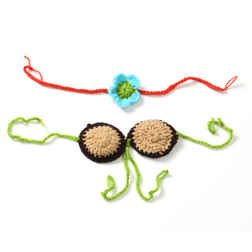 Cross-border hot sale, handmade grass skirt, newborn baby photography clothes, 100-day photo clothes, hand-knitted woven skirt