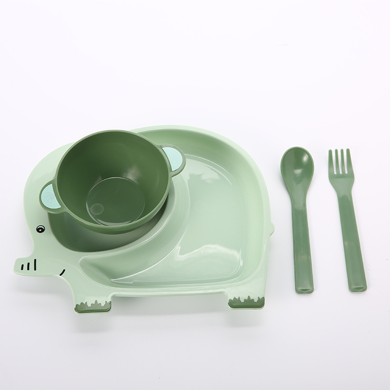 Set de platos y cuencos para niños diseño dividido anticaída para alimentación infantil