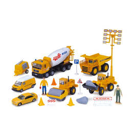 俊基1:60消防车/工程车/环保车套装合金车模型0920-04儿童玩具