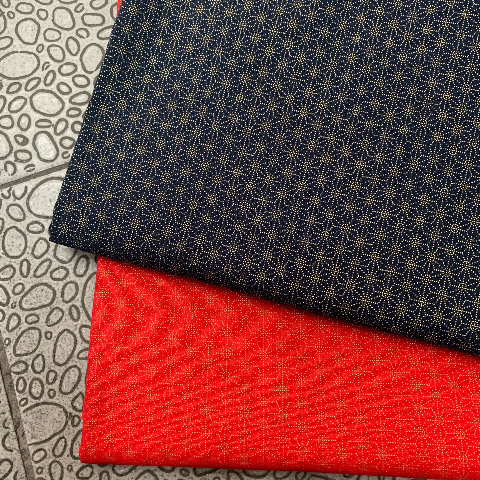 厂家直销做口金包包汉服日式和风布料纯棉 日本蓝 批发