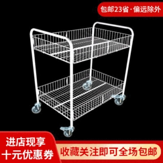 扶手花车地摊货架带轮小推车服装展示售商用移动钢架置物可移动
