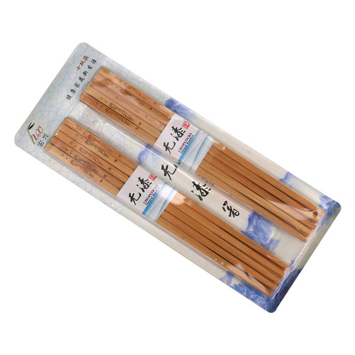 Creative paint-free and wax-free household chopsticks, knot-free natural bamboo chopsticks, blister box gift carbonized chopsticks wholesale