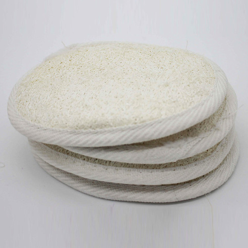 Factory Direct Supply Loofah Wash Cloth Sheet Beige Edge Loofah Wash Scrub Sheet for Adults, Scratch-Free Loofah Wash