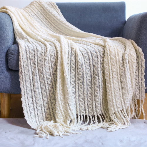 Sofa blanket knitted blanket Nordic sofa towel cover tassel wool blanket air conditioning blanket nap blanket bedside blanket
