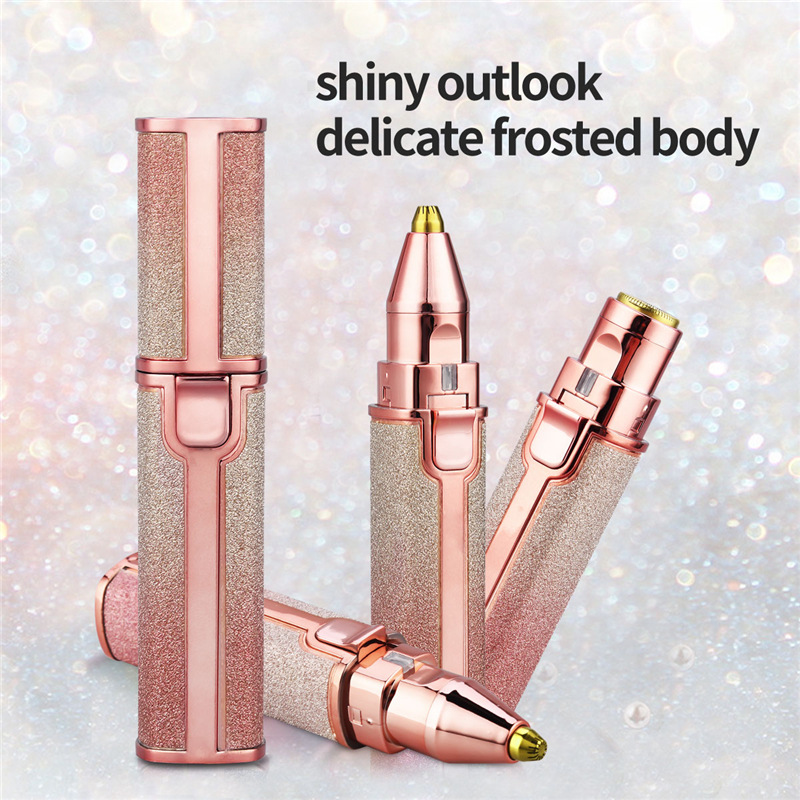 Transfronterizo nueva batería/USB recargable de las mujeres Shaver eléctrico ceja trimmer lápiz labial Shaver herramienta de eliminación de pelo facial image 4
