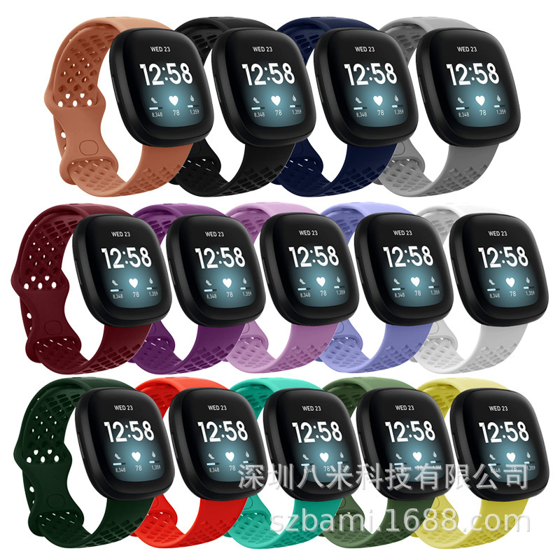 Suitable for fitbit versa3/fitbit sense smart bracelet strap official hollow breathable