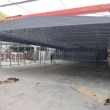 大排档车库遮阳遮雨棚移动式伸缩推拉篷手动膜结构停车棚雨棚