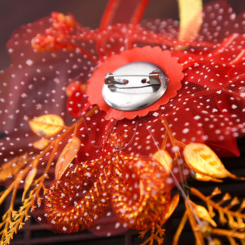 Ramillete de Novia y Novio para Boda China, Accesorios Creativos Dorados para Boda, Accesorios para Damas de Honor, Rosas al por Mayor image 4