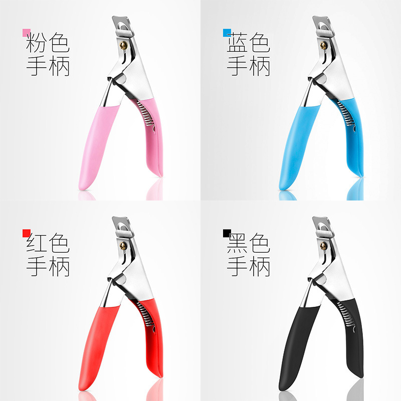 Tijeras de uñas cuchillo de uñas salón de uñas especial en forma de U extensión de fototerapia herramienta de tijeras de uñas para manicura recorte de uñas falsas