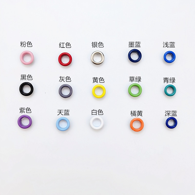 Fábrica directa 5mm6mm color traje agujero de aire herramienta de metal pintura en aerosol zapatos ojal hebilla ojo hebilla traje