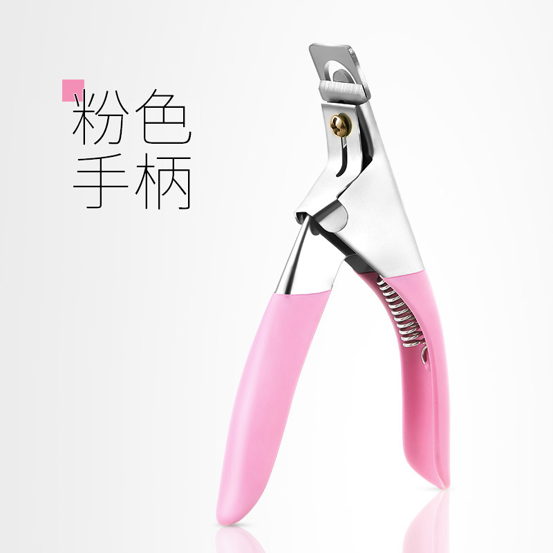 Tijeras de uñas cuchillo de uñas salón de uñas especial en forma de U extensión de fototerapia herramienta de tijeras de uñas para manicura recorte de uñas falsas