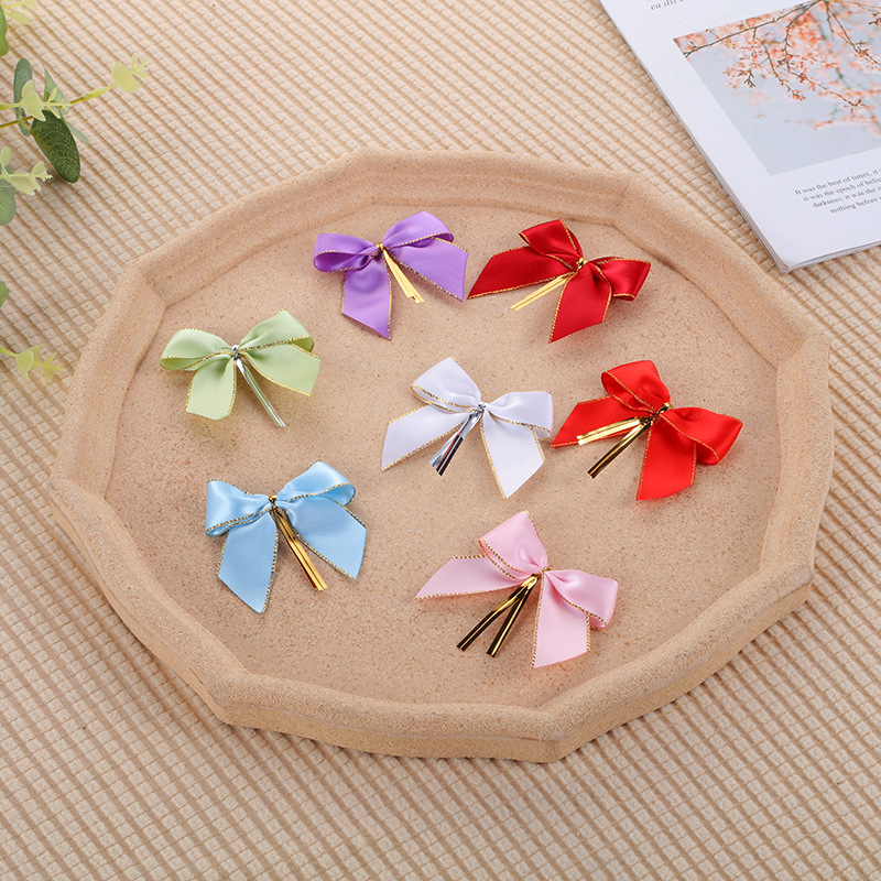 factory direct supply bow polyester belt wedding birthday baking decoration bow gift packaging knot ribbon
