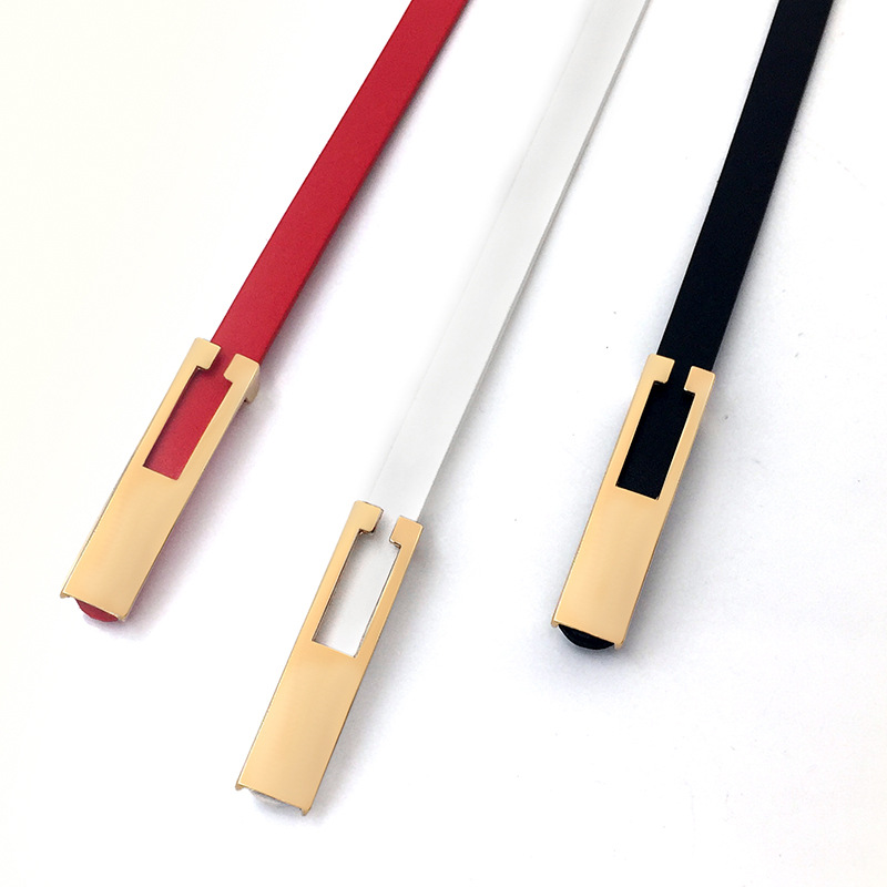 Nueva Venta caliente de la fábrica al por mayor versátil simple correa de las mujeres PU vestido decorativo pequeño cinturón Cinturón fino