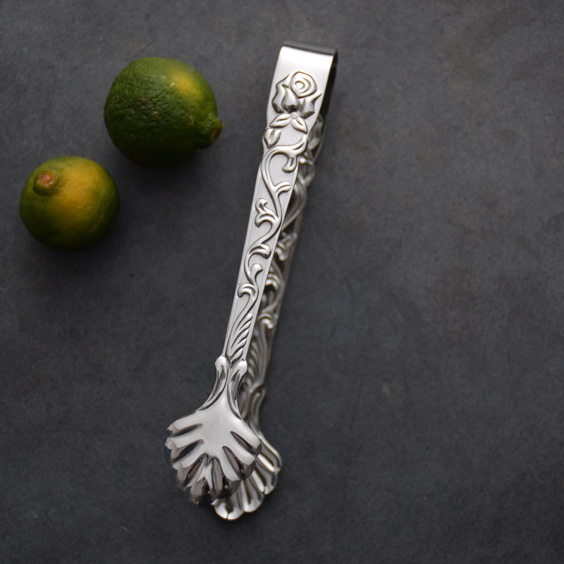 Clip de azúcar de cubo de café Rosa elegante creativo clip de cubo de hielo clip de comida de estilo europeo de acero inoxidable 304