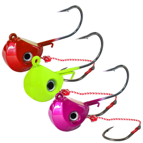 Weihe 40g-100g lead head bait lead head hook available in various colors boat fishing bait fish hook Weihai fishing gear
